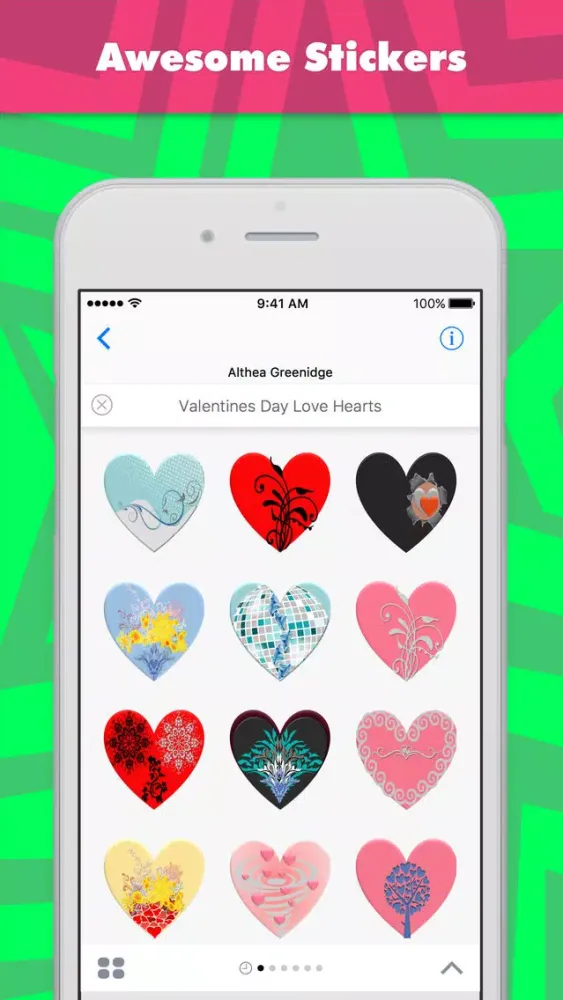 Скриншоты Valentines Day Love Hearts stickers for iMessage