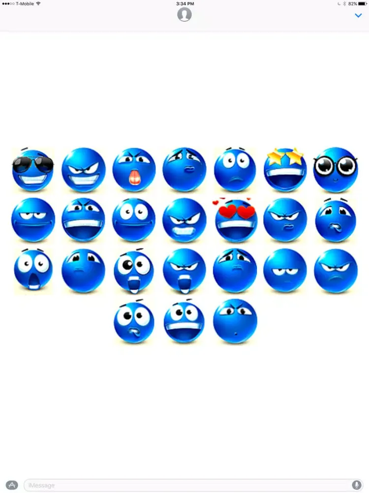 smileyX stickers by NitroX for iMessage iPad 应用截图