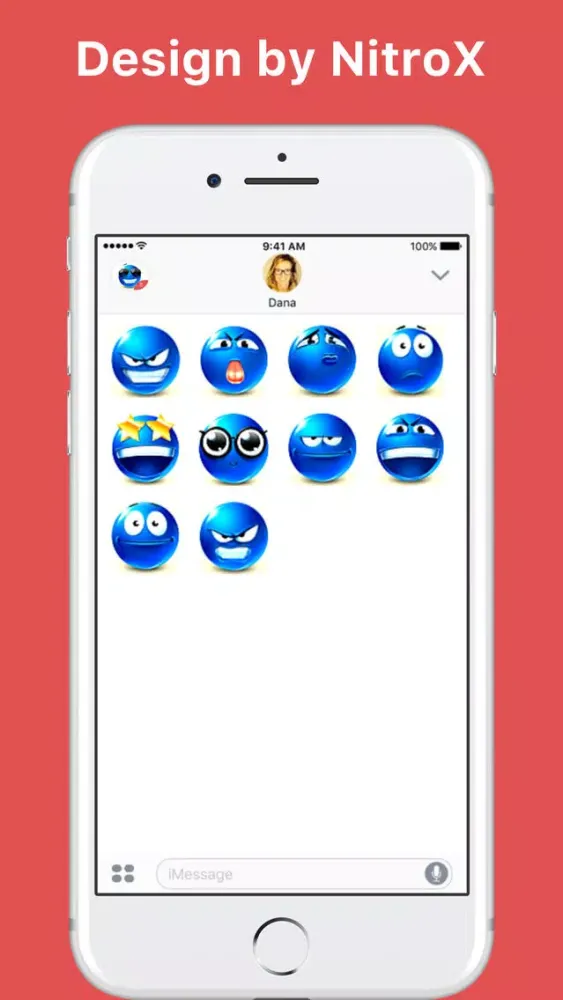 smileyX stickers by NitroX for iMessage应用截图