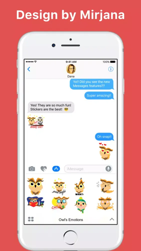 Screenshot di Owl's Emotions stickers by Mirjana Antonijevic