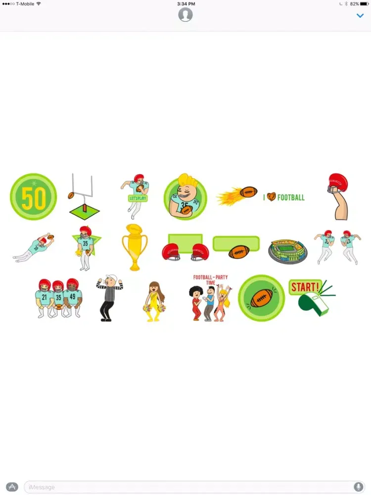 Скриншоты 2017 American Football stickers for iMessage iPad 