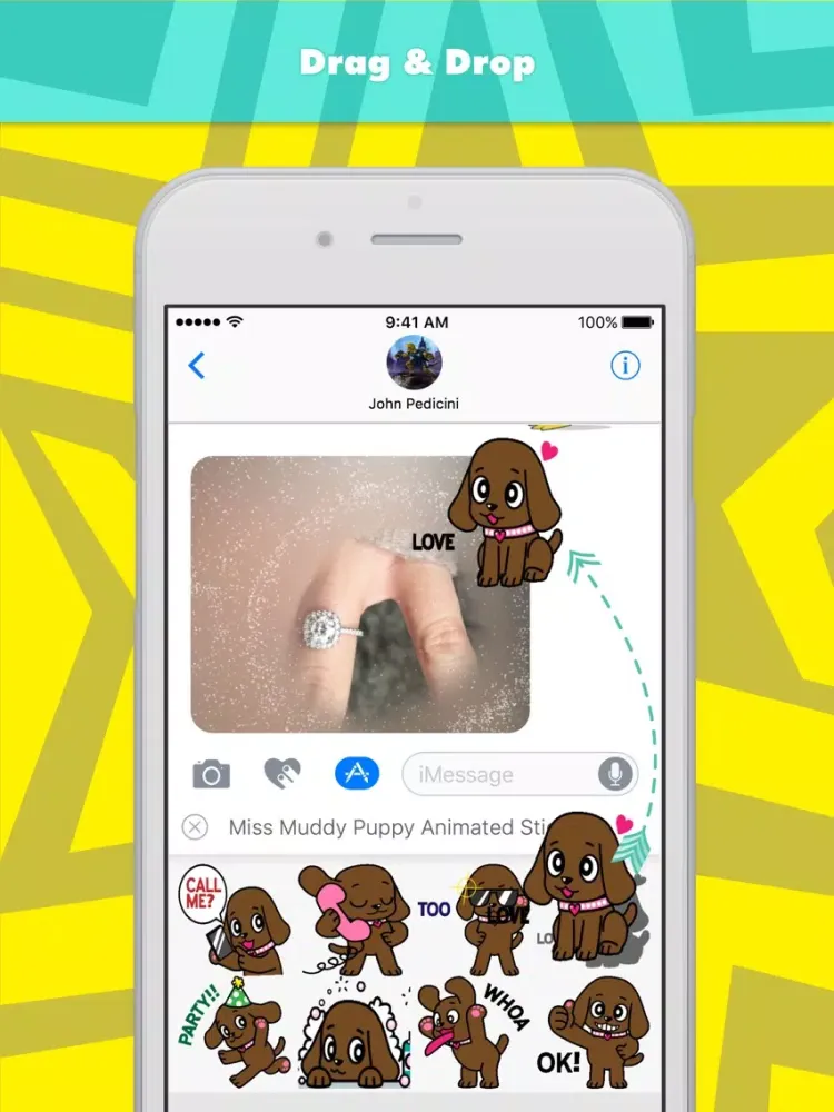 ภาพหน้าจอของ Miss Muddy Puppy Animated stickers by Beardownize iPad 