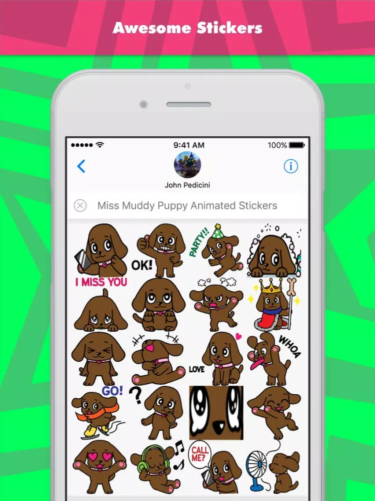 ภาพหน้าจอของ Miss Muddy Puppy Animated stickers by Beardownize iPad 
