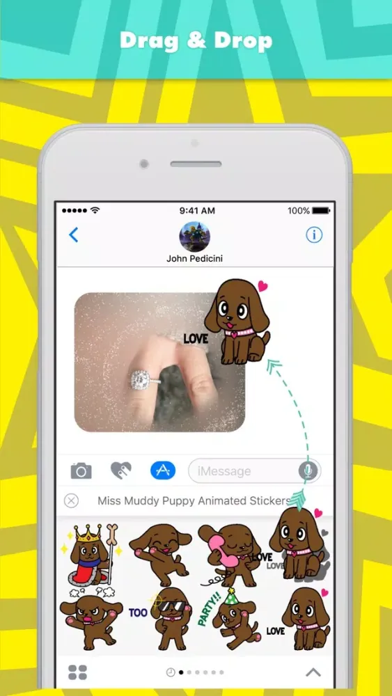 ภาพหน้าจอของ Miss Muddy Puppy Animated stickers by Beardownize