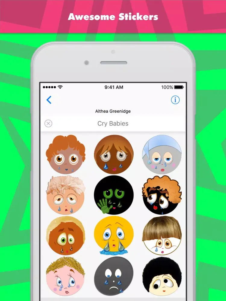 Cry Babies stickers by Alade Expressions iPad  স্ক্রিনশট