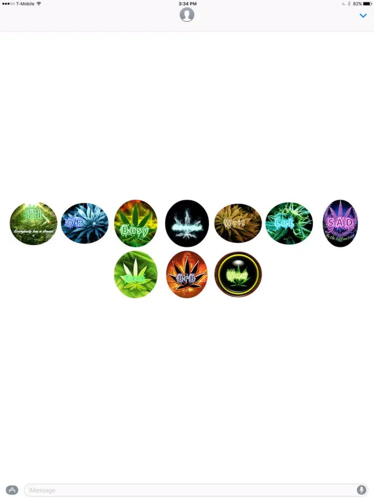 Zrzuty ekranu Weed Emojis stickers by Nitro-X iPad 