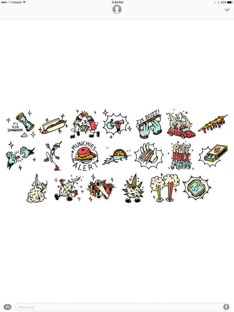 Weed stickers by Cristobal iPad  Screenshots