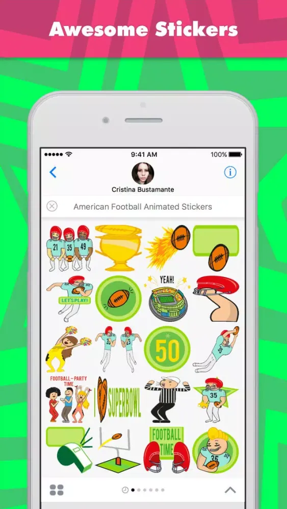 Скриншоты American Football Animated Stickers stickers
