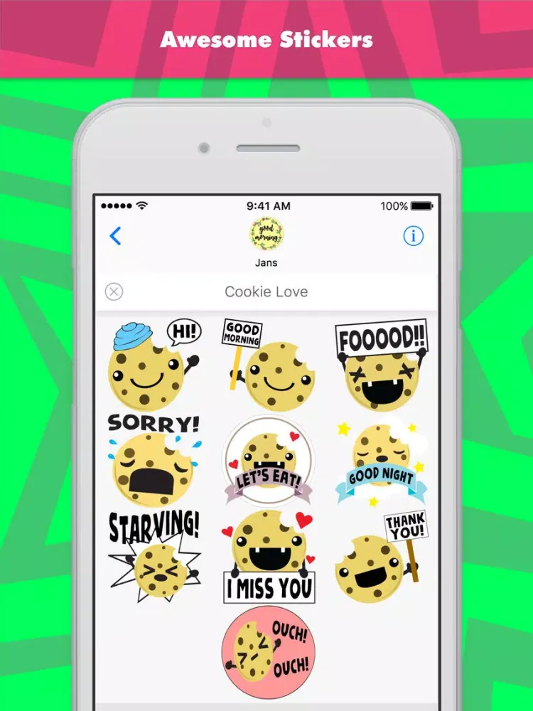 Скриншоты Cookie Love stickers by jans iPad 