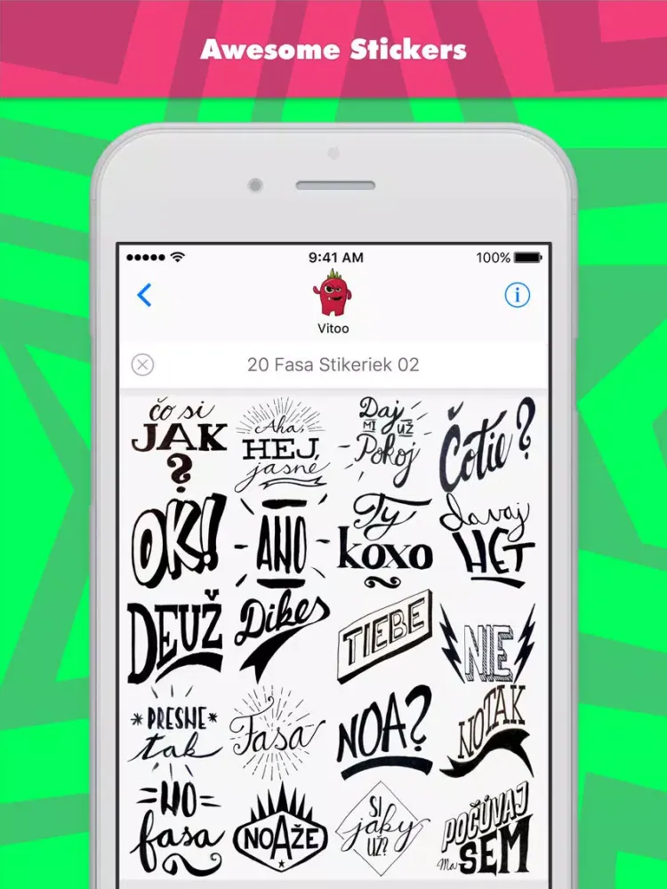 Capturas de tela do 20 Fasa Stikeriek 02 stickers by Vito iPad 