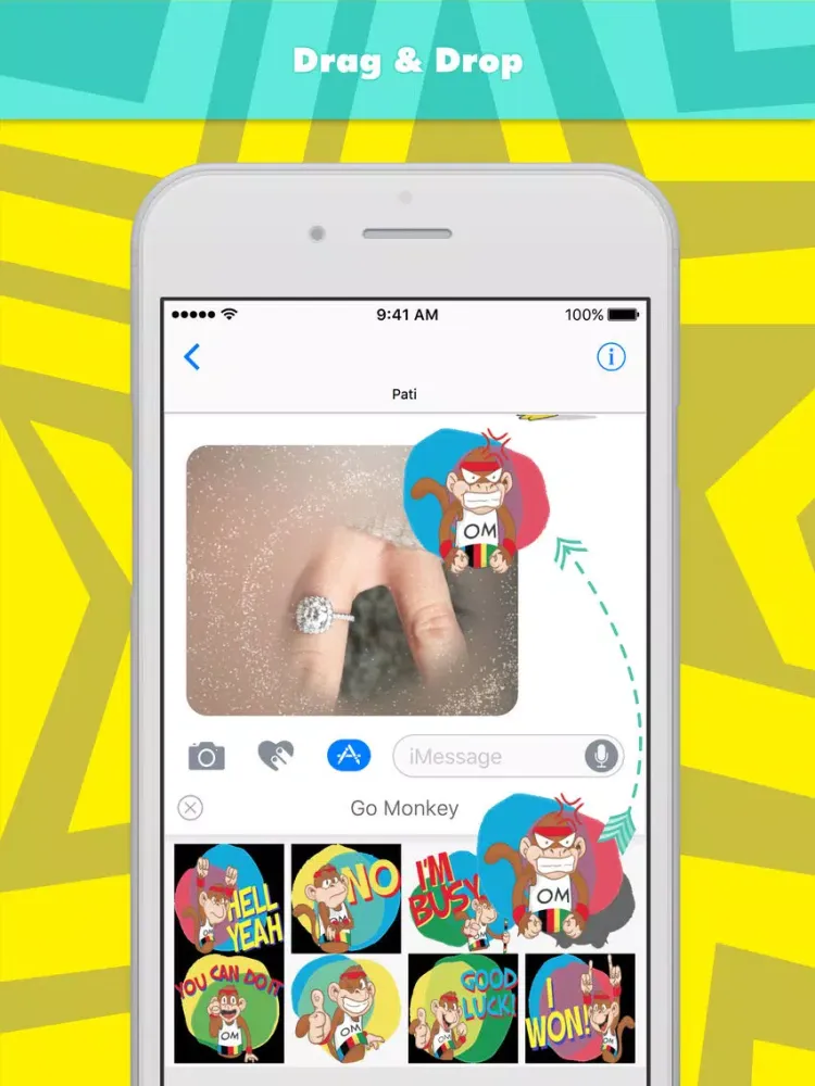 Go Monkey stickers by Partyapp iPad  Screenshots