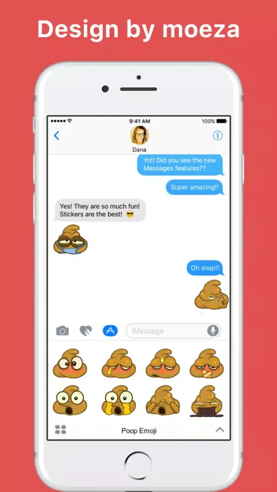 Zrzuty ekranu Poop Emoji stickers by moeza