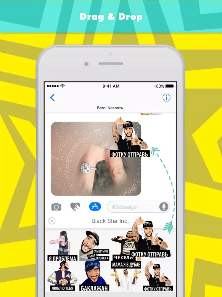 Black Star Inc. stickers by nazarovdesign iPad  سکرین شاٹس