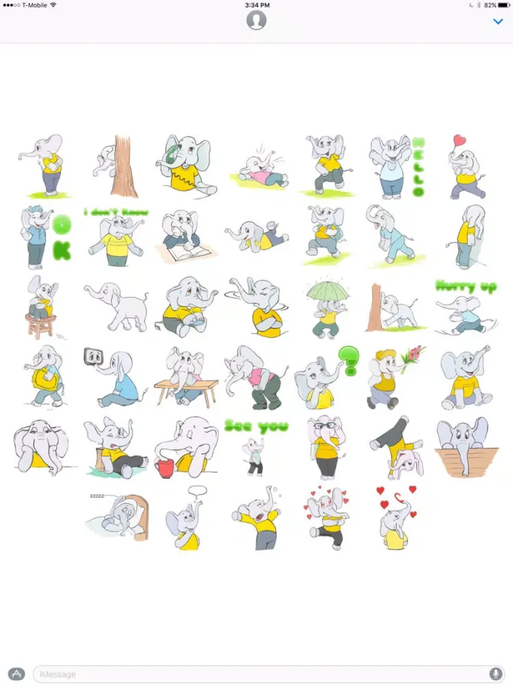 Fantik the Elephant stickers by nazarovdesign iPad  سکرین شاٹس