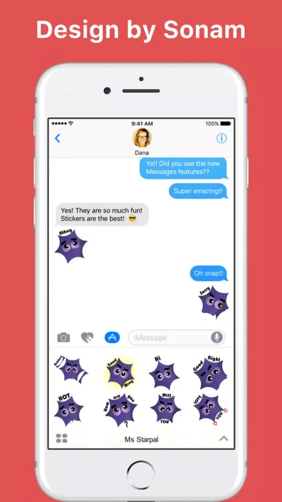 Ms Starpal stickers by Sonam স্ক্রিনশট