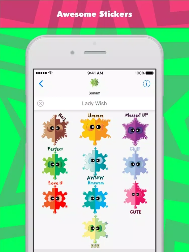 Screenshot di Lady Wish stickers by Sonam iPad 
