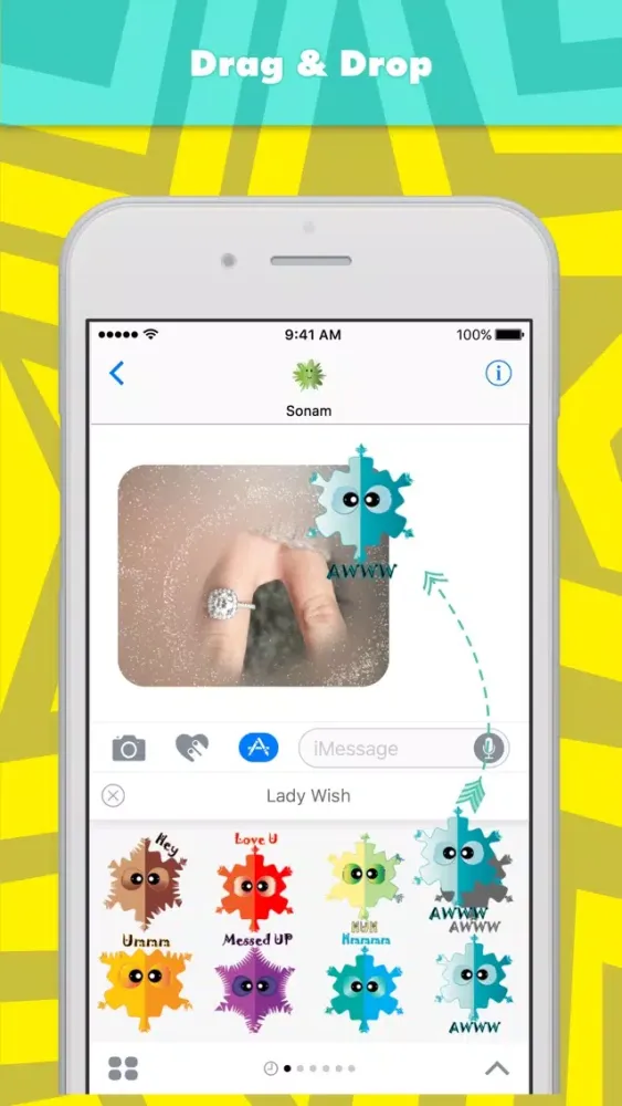 Screenshot di Lady Wish stickers by Sonam