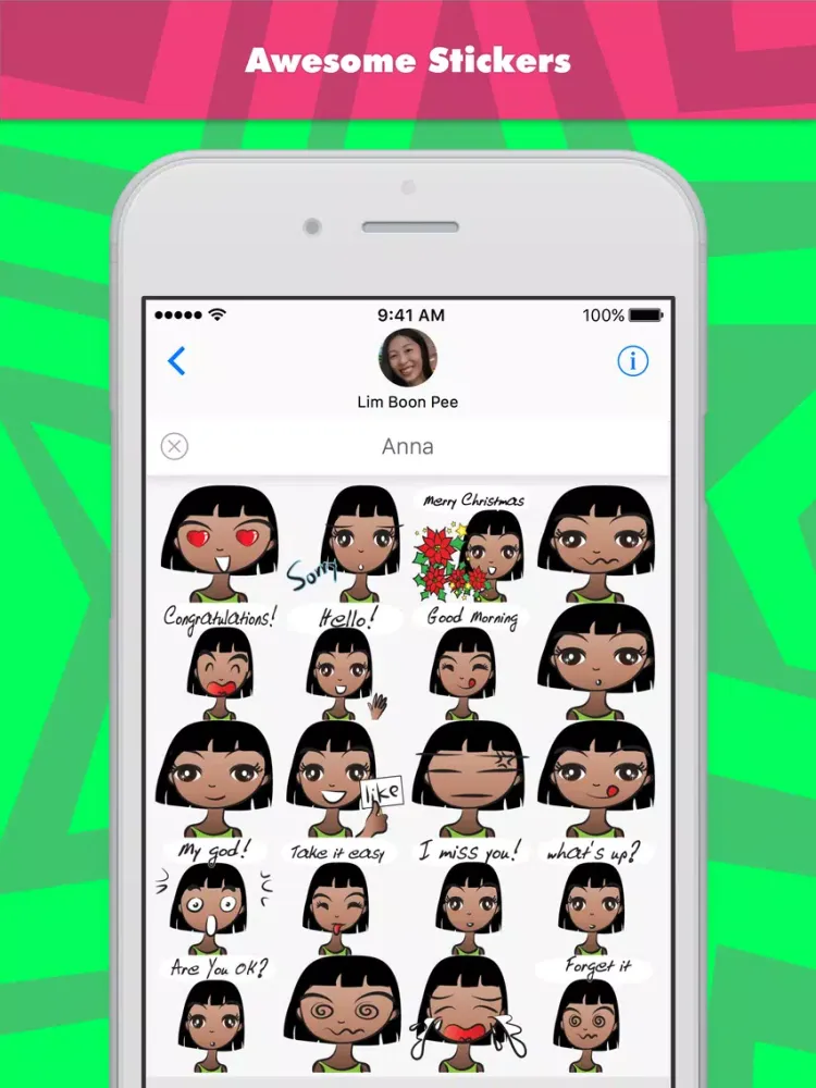 تصاویر Anna stickers by wenpei iPad 