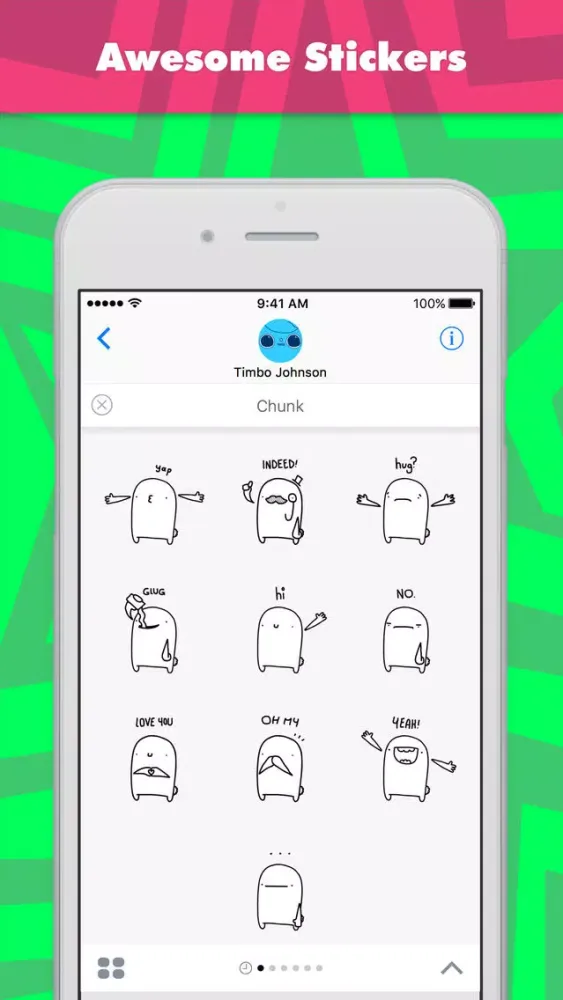 Capturas de pantalla de Chunk stickers by Timbo Johnson