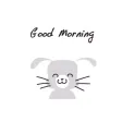 Gray Rabbit stickers by wenpei Gray Rabbit stickers by wenpei