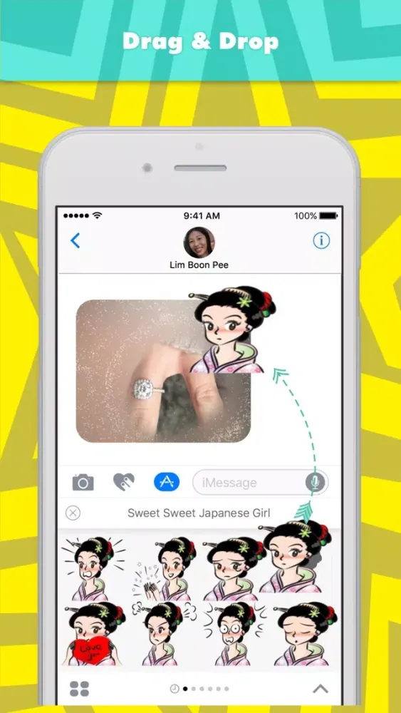 Sweet Sweet Japanese Girl stickers by wenpei スクリーンショット