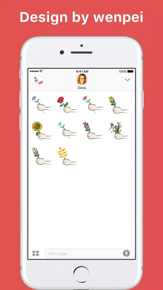 Captures d'écran de Give you a flower stickers by wenpei