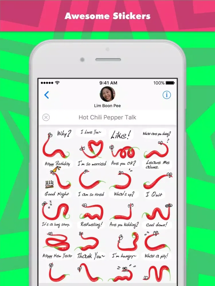 تصاویر Hot Chili Pepper Talk stickers by wenpei iPad 