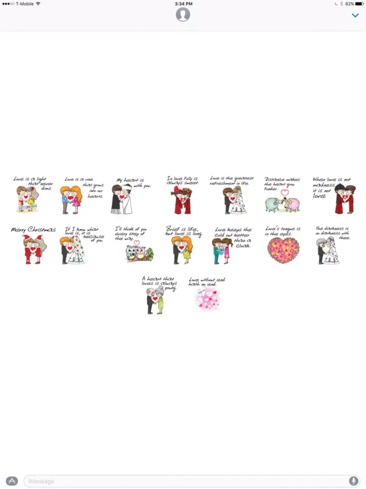 Captures d'écran de Lover Talk stickers by wenpei iPad 