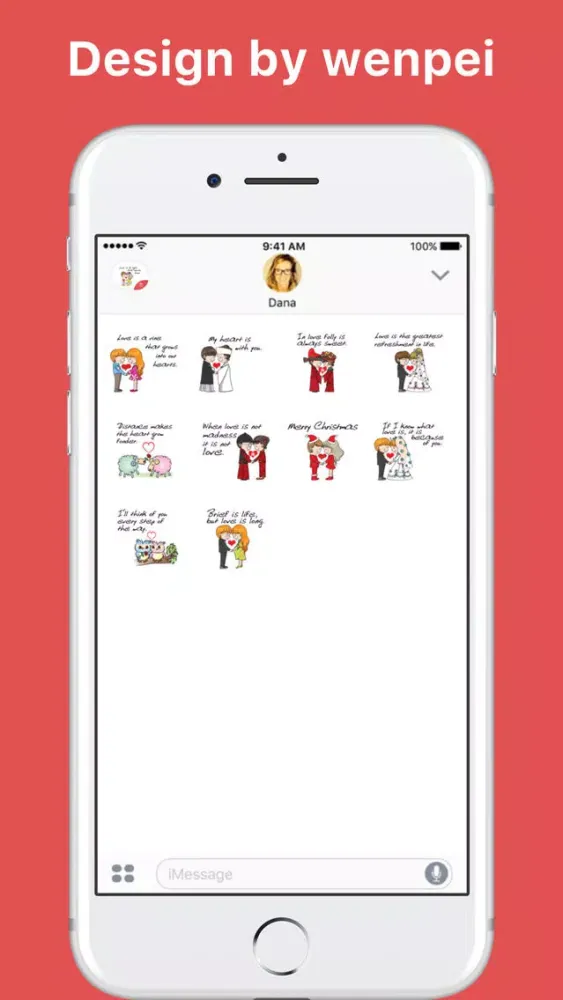 Captures d'écran de Lover Talk stickers by wenpei