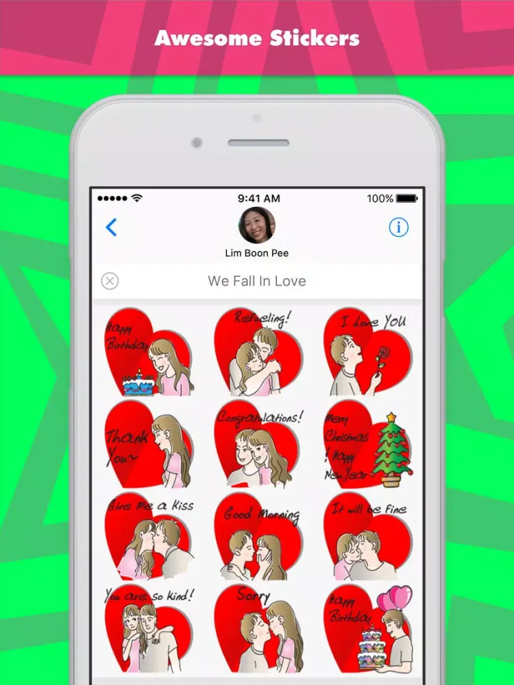 تصاویر We Fall In Love stickers by wenpei iPad 
