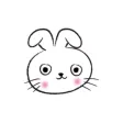 Round Face Rabbit stickers by wenpei Round Face Rabbit stickers by wenpei