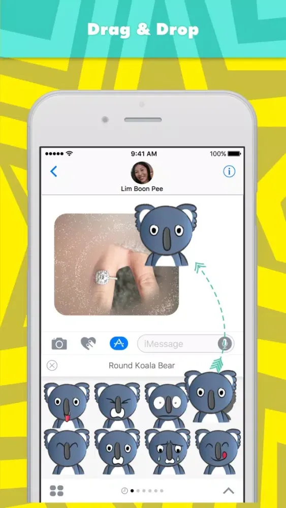 Zrzuty ekranu Round Koala Bear stickers by wenpei