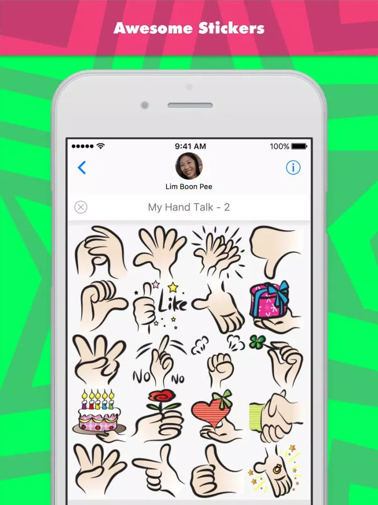 My Hand Talk - 2 stickers by wenpei iPad 应用截图