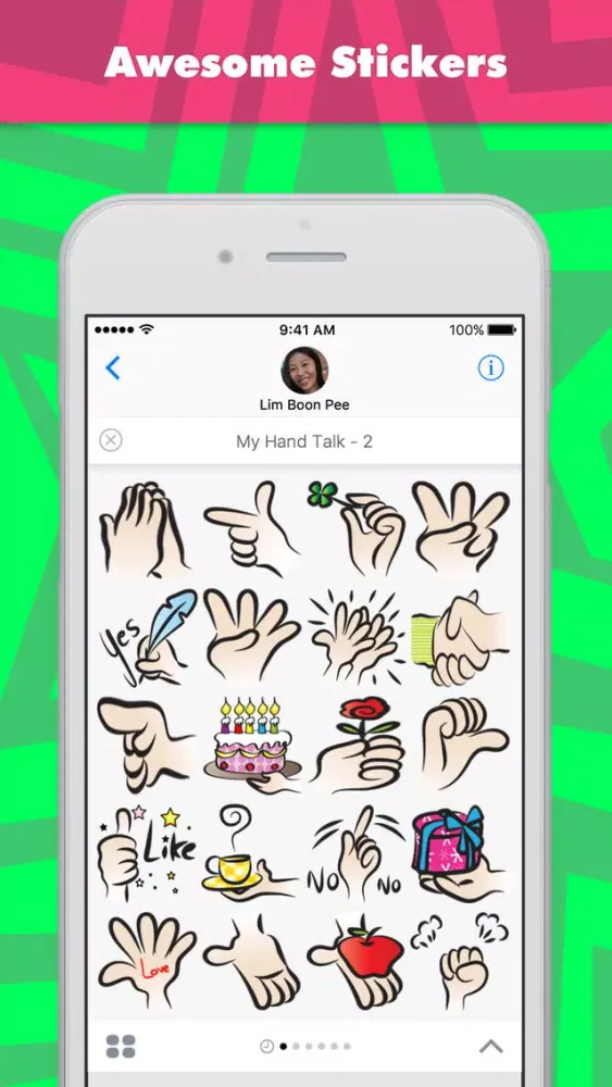 My Hand Talk - 2 stickers by wenpei应用截图