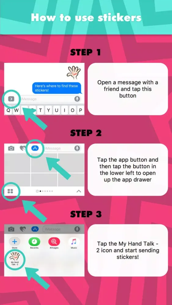 My Hand Talk - 2 stickers by wenpei应用截图