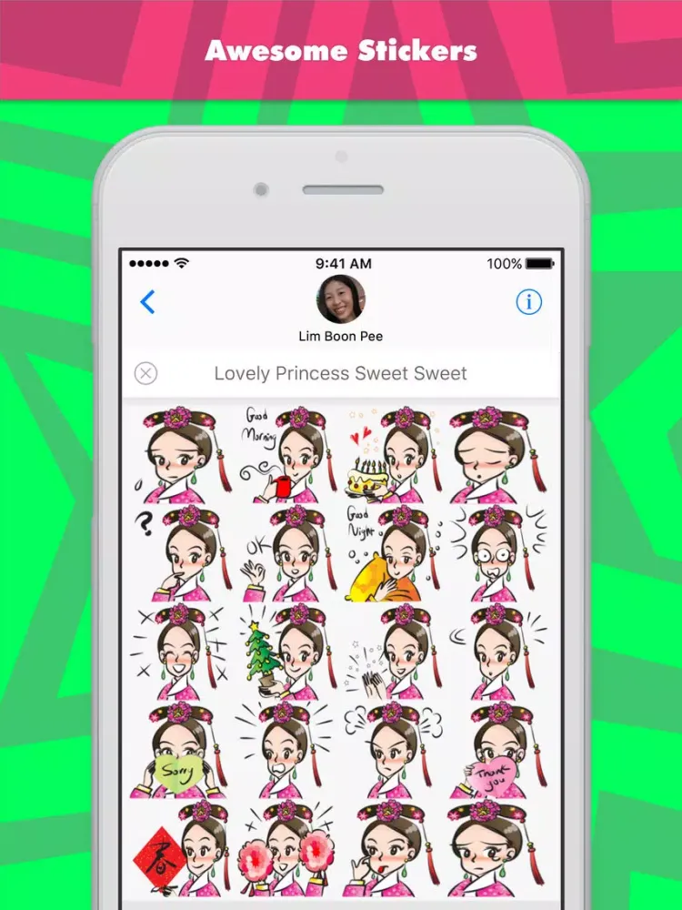 Capturas de tela do Lovely Princess Sweet Sweet stickers by wenpei iPad 