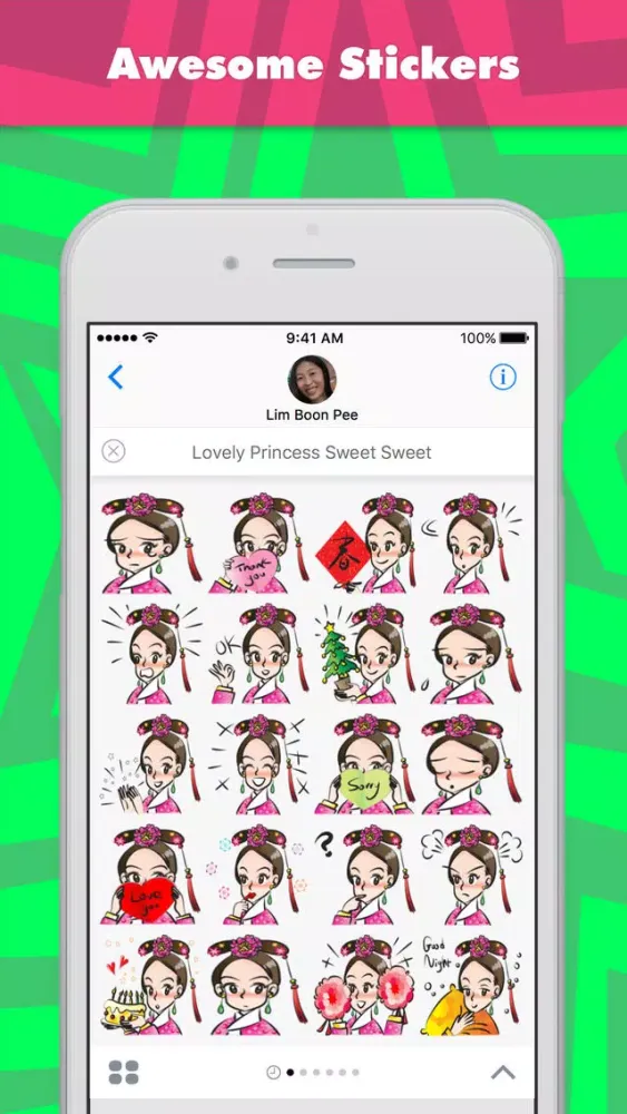 Capturas de tela do Lovely Princess Sweet Sweet stickers by wenpei