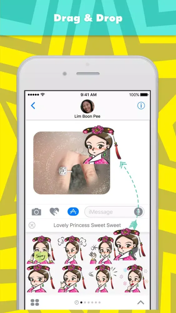 Capturas de tela do Lovely Princess Sweet Sweet stickers by wenpei