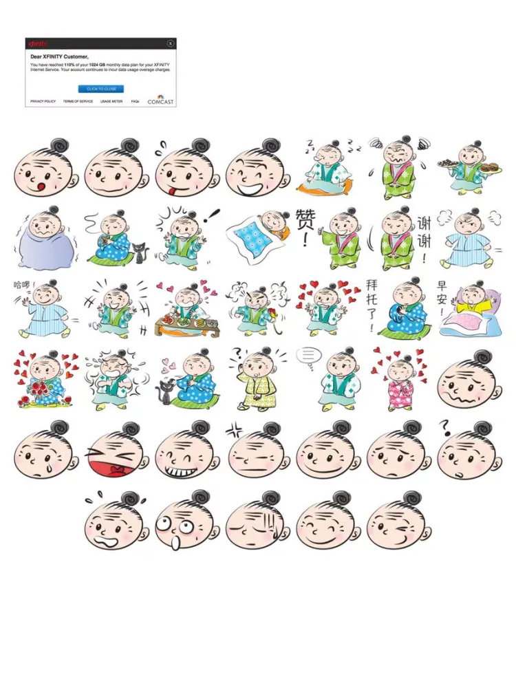 Grandmother Cute stickers by wenpei iPad  Screenshots