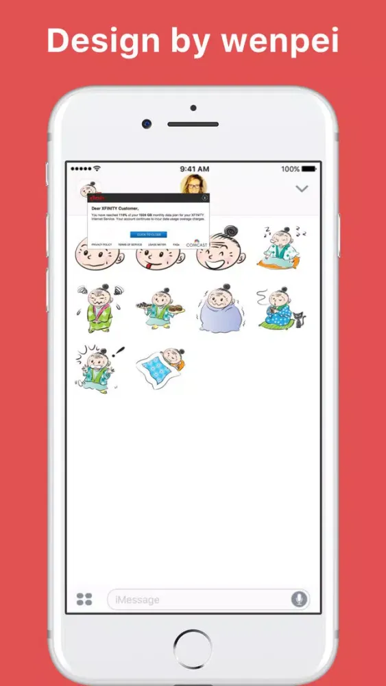 Grandmother Cute stickers by wenpei Screenshots