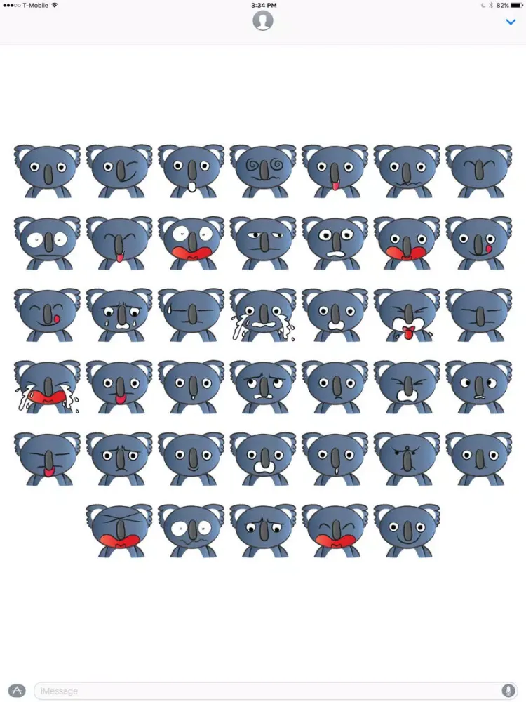 Capturas de tela do Round Round Koala Bear stickers by Lim Boon Pee iPad 