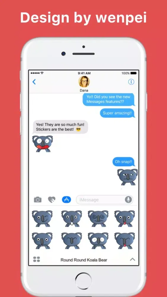 Capturas de tela do Round Round Koala Bear stickers by Lim Boon Pee