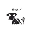 Skeleton Cute stickers by wenpei