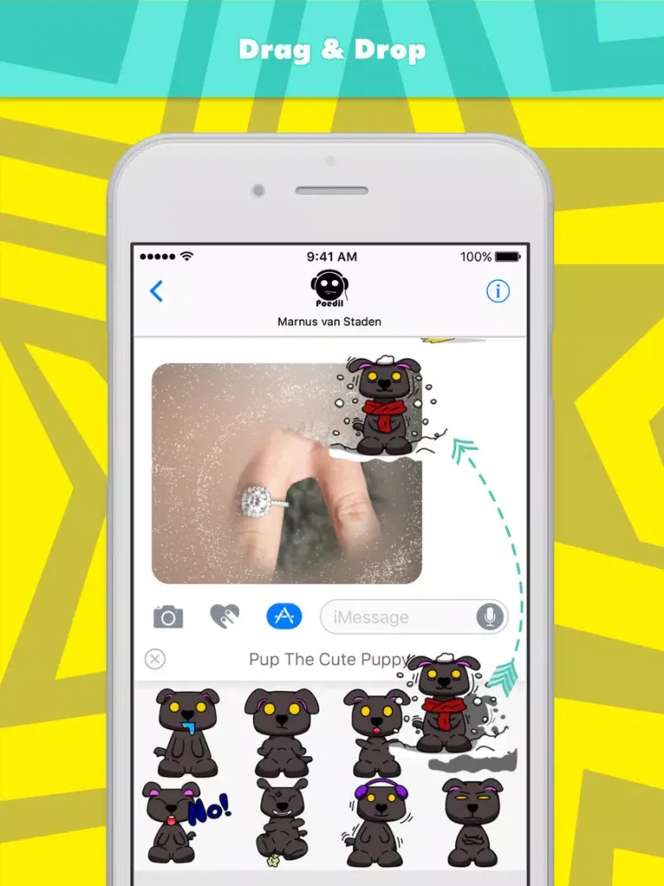 Capturas de tela do Pup The Cute Puppy stickers by Poedil iPad 