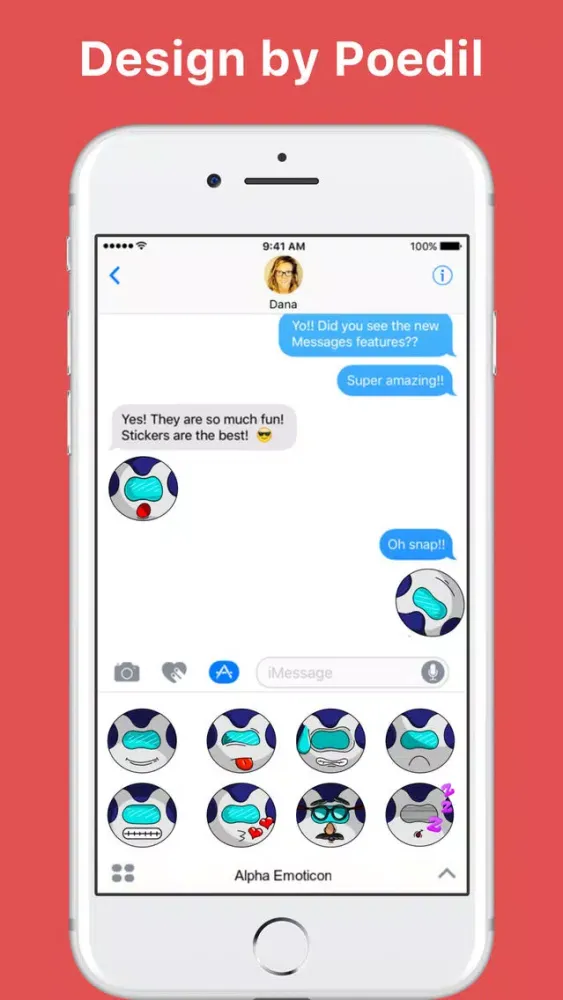 Alpha Emoticon stickers by Poedil سکرین شاٹس