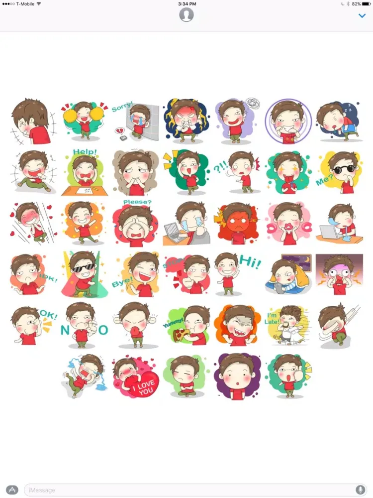 Capturas de pantalla de Ading Millennial Guy stickers by rolankn8 iPad 