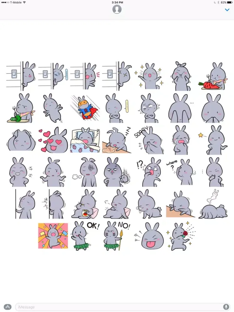 Capturas de pantalla de Luna The Bunny stickers by Annie for iMessage iPad 