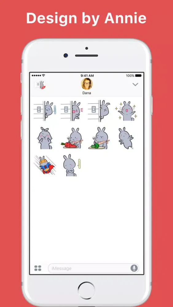 Capturas de pantalla de Luna The Bunny stickers by Annie for iMessage