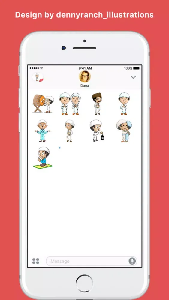 Muslim Cartoon stickers for iMessage Ekran Görüntüleri