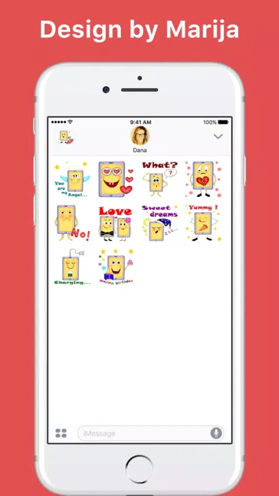 Capturas de tela do Sweety The Smartphone stickers
